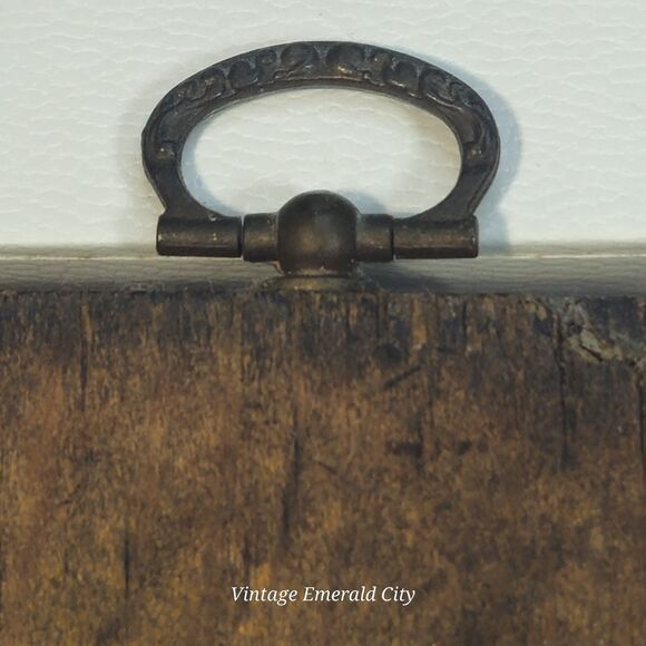 Vtg Wooden Canvas Hand Carved Child & Green Cookie Jar Paint Touch Of Happiness - Picture 10 of 11